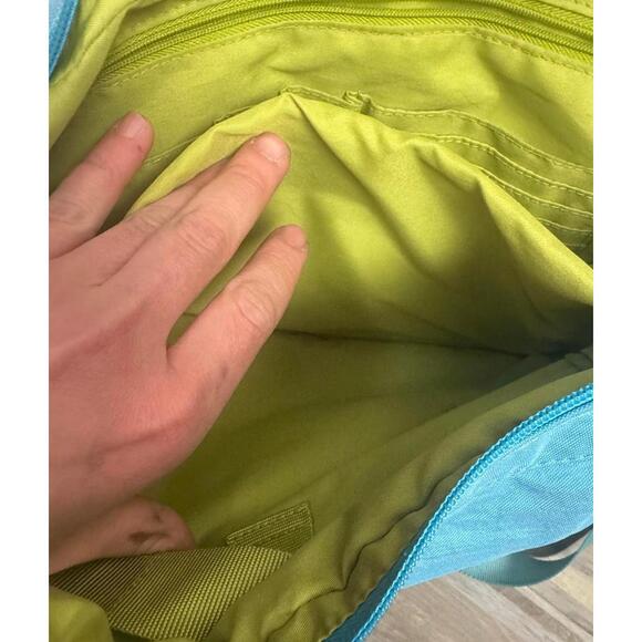 Hand-Painted Octopus Messenger Baggallini Canvas Crossbody One of one Art Tote - Picture 5 of 9